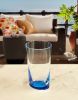Designer Oval Halo Blue Acrylic Hi Ball Tumbler Set of 4 (15oz), Premium Quality Unbreakable Stemless Acrylic Tumbler for All Purpose